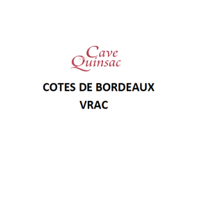 Côtes de Bordeaux Vrac au litre - Vente uniquement en magasin